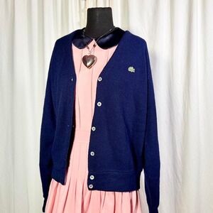 Vintage Izod Lacoste Cardigan – Women's L (Fits M–L)